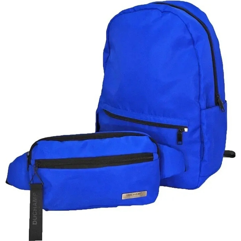 DUCHAMP NWT Backpack & Belt Bag 2-Piece Set Royal Blue